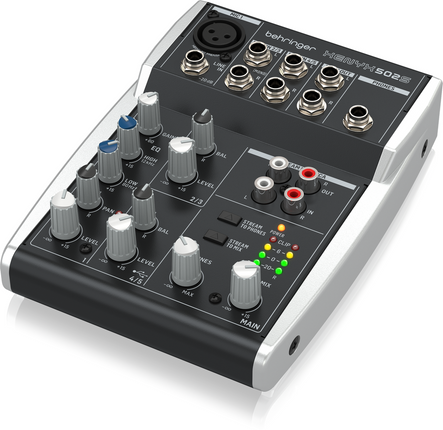 BEHRINGER XENYX 502S 5 CHANNEL MIXER WITH USB