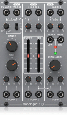 BEHRINGER 110 VCO/VCF/VCA EURORACK MODULE