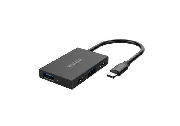 Nextech 4 in 1 USB Type-C Hub Gen2 10Gbps with 2 x USB 3.2 Type-A and 2 x USB Type-C in Aluminum Case  XC5950