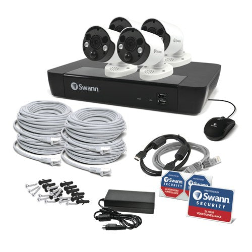 Swann 8CH NVR Kit with 4 x 6K PIR Cameras SWNVK-890004FB-AU QV9132