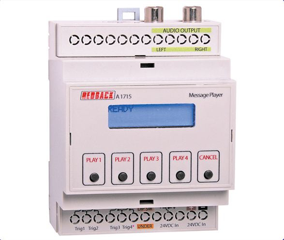 Redback DIN Rail MP3/SD Message Player A1715