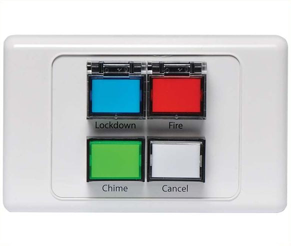 Redback Lockdown / Fire / Chime / Cancel Remote Wall Plate A2069