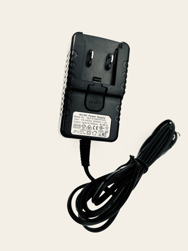 AC/DC Power Supply - 9V DC 1.5A Adapter with 4 International Plug Adapters