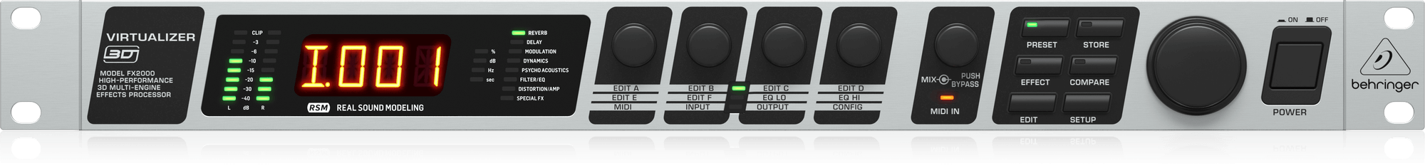BEHRINGER VIRTUALIZER 3D FX2000 EFFECTS
