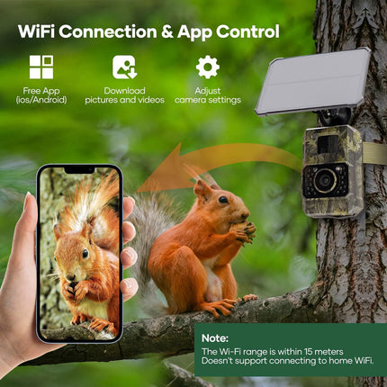 TrailCam Go 1080p HD Solar Powered WiFi Trail Camera S9447