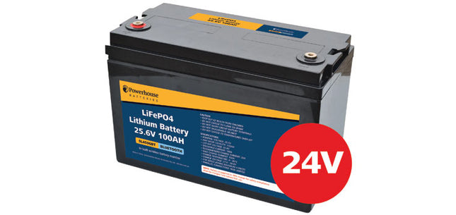 24V 100Ah Lithium LiFePO4 Battery M8 With Bluetooth