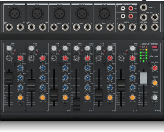 BEHRINGER XENYX 1003B 10CH BATTERY POWERED MIXER