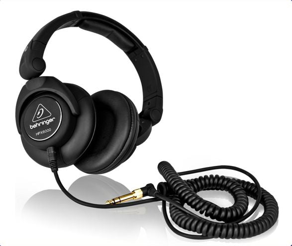 Behringer HPX6000 DJ Headphones, Enhanced Bass, 50mm drivers