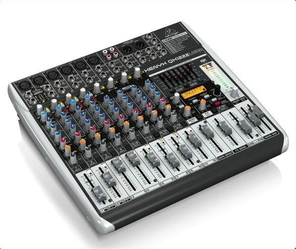 BEHRINGER XENYX QX1222USB MIXER • 16-Input 2/2-Bus Mixer, Preamp