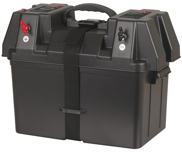 Powertech Battery Box with Voltmeter and USB Charge HB8502