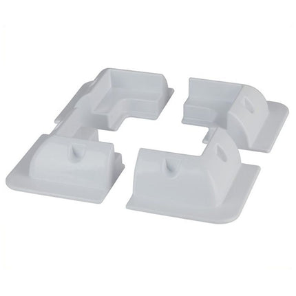 CLEARANCE:White ABS Solar Panel Corner Mount Brackets,Set of 4 HS8860