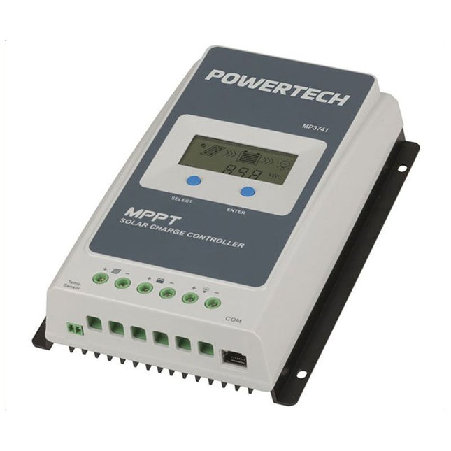 Powertech 20A MPPT Solar Charge Controller, Lithium/SLA Batteries MP3741