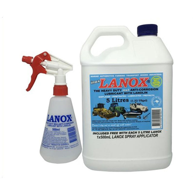 Lanox MX4 Lanolin Lubricant, 5 Litre Bottle, Spray Applicator NA1046