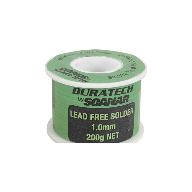 Duratech Solder Lead Free 1mm 200G Roll NS3094