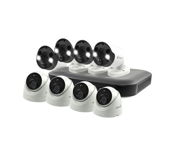 Swann 8CH 4K DVR,4xDome PIR, 4xSpotlight PIR Camera QV9056 SWDVK-855804D4FB-AU