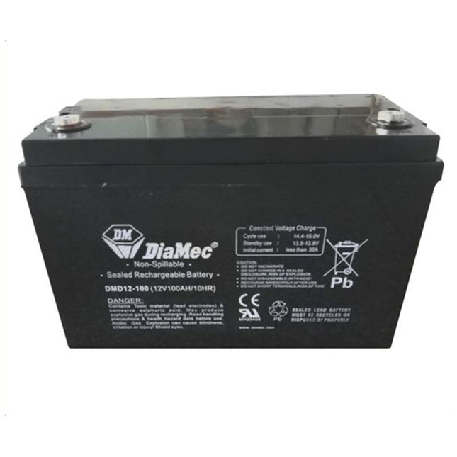 DiaMec 12V 100Ah AGM Deep Cycle Battery SB1682 DMD12-100