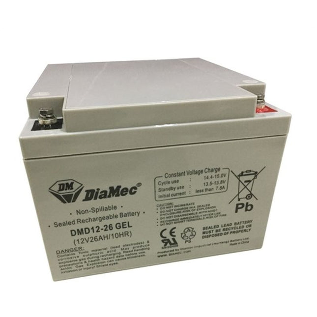 DiaMec SLA Deep-Cycle Gel Battery, 26Ah SB1698 DMD12-26 GEL