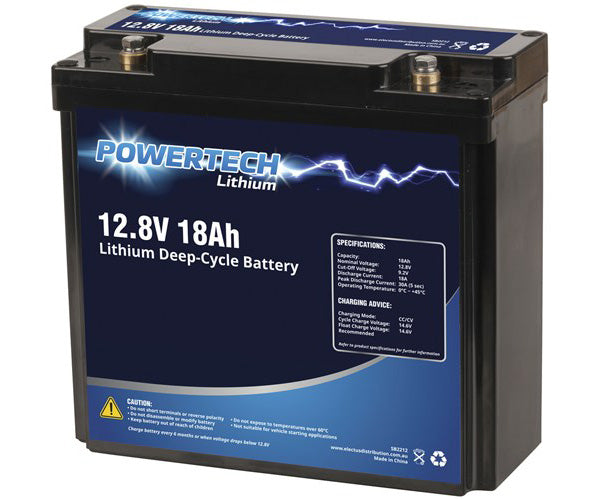 Powertech 12.8V 18Ah Lithium Deep Cycle Battery SB2212