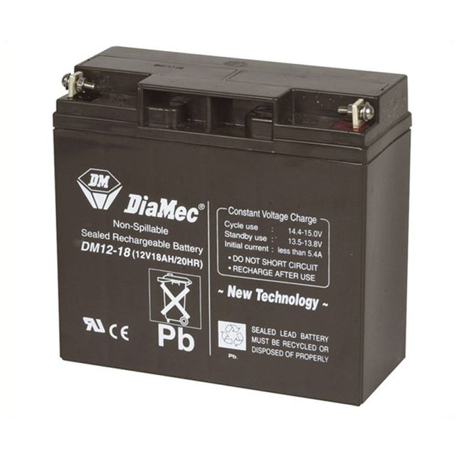 DiaMec 12V 18Ah SLA Battery SB2490 DM12-18