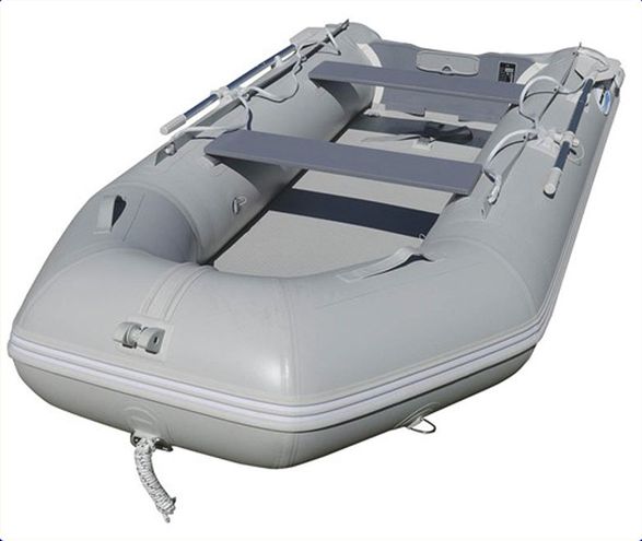 3.3M Inflatable PVC Boat, Air Deck, Grey MMA078